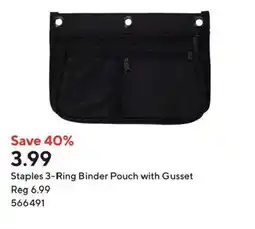 Staples Staples 3-Ring Binder Pouch with Gusset offer
