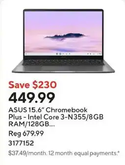 Staples Asus 15.6" chromebook plus offer