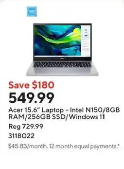 Staples Acer 15.6" Laptop offer