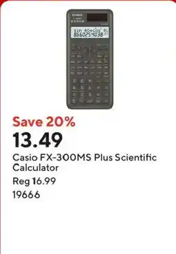 Staples Casio FX-300MS Plus Scientific Calculator offer