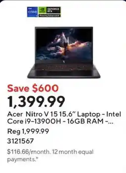 Staples Acer Nitro V 15 15.6" Laptop offer