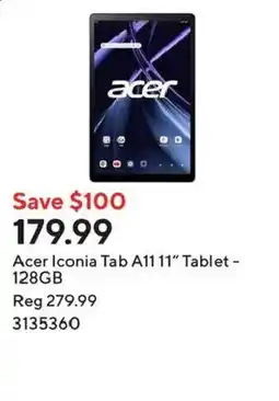Staples Acer Iconia Tab A11 11" Tablet - 128GB offer