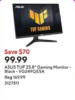Staples Asus tuf 23.8" gaming monitor - black - vg249qe5a offer
