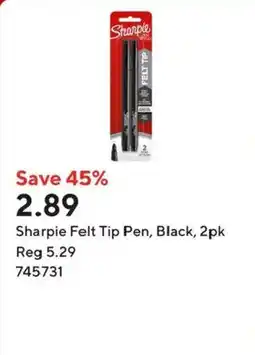 Staples Sharpie Felt Tip Pen, Black offer