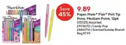 Staples Paper Mate Flair Felt Tip Pens offer