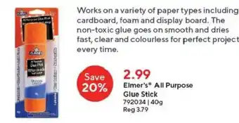 Staples Elmer's All Purpose Glue Stick offer