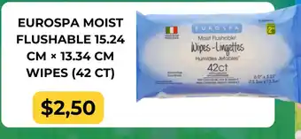 Eurospa moist flushable wipes