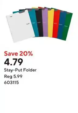 Staples Stay-Put Folder offer