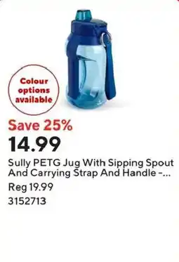 Staples Sully PETG Jug With Sipping Spout And Carrying Strap And Handle offer