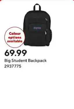 Staples Jansport Big Student Backpack offer