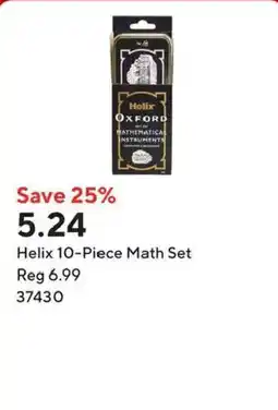 Staples Helix oxford 10-piece math set offer
