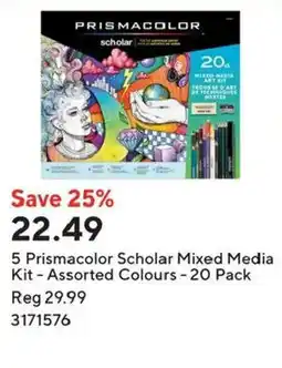 Staples Prismacolor scholar mixed media kit offer