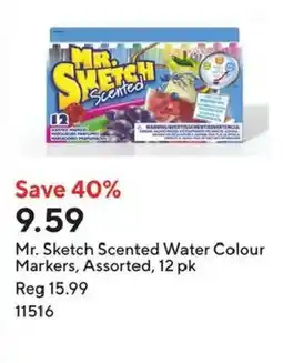 Staples Mr. Sketch Scented Water Colour Markers offer