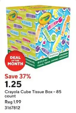 Staples Crayola Cube Tissue Box offer