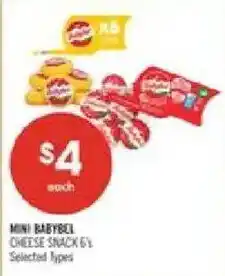 Mini Babybel cheese snack 6's