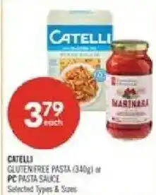 Shoppers Drug Mart Catelli glutenfree pasta or pc pasta sauce offer