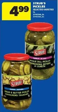 Real Canadian Superstore Strub's pickles selected varieties offer