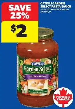 Real Canadian Superstore Catelli garden select pasta sauce offer