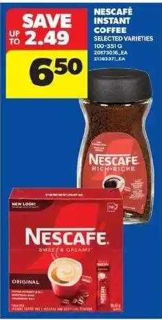 Real Canadian Superstore Nescafe instant coffee selected varieties offer