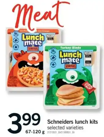 Schneiders lunch kits