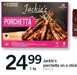 Fortinos Jackie's porchetta on a stick offer