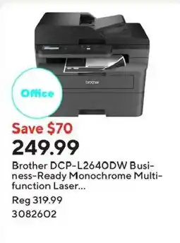 Staples Brother DCP-L2640DW Business-Ready Monochrome Multifunction Laser offer