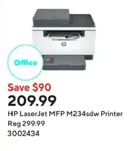 Staples Hp laserjet mfp m234sdw printer offer