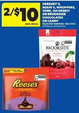 Real Canadian Superstore Hershey's, Reese's, Whoppers, York, Oh Henry!, or Brookside chocolates or candy offer