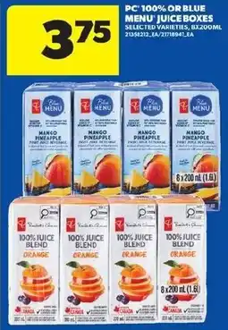 Real Canadian Superstore PC 100% juice blend offer