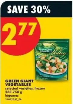 No Frills green giant vegetables offer
