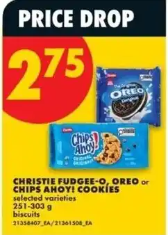 Christie fudgee-o, oreo or chips ahoy! cookies