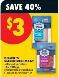 No Frills Piller's sliced deli meat offer