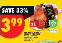 No Frills Farmer's Market yellow peaches offer