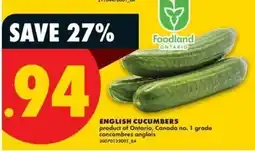No Frills English cucumbers offer