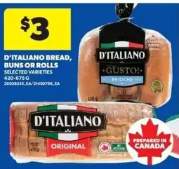 Real Canadian Superstore D'italiano bread, buns or rolls offer