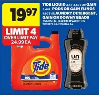 Tide laundry detergent