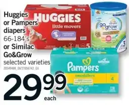 Fortinos Huggies or Pampers diapers or Similac Go&Grow selected varieties offer