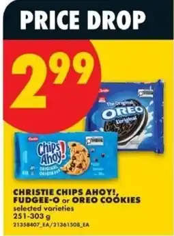 No Frills christie chips ahoy! fudge-o or oreo cookies offer