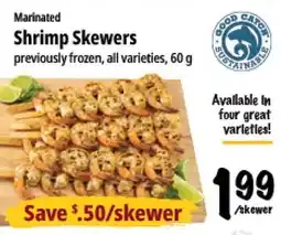 Farm Boy Marinated Shrimp Skewers offer
