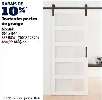 Landon & Co. par RONA portes de grange