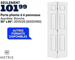 RONA Metrie porte pliante à 6 panneaux offer