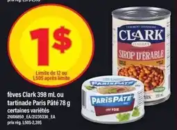 Maxi Clark fèves ou Paris Pâté offer