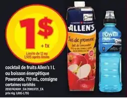 Maxi allen's cocktail de fruits ou powerade offer