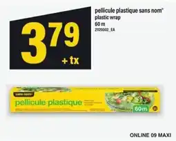 Maxi sans nom plastic wrap offer