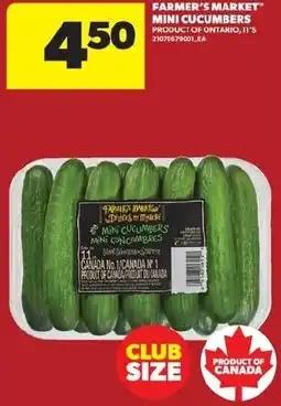 Real Canadian Superstore Farmer's Market mini cucumbers offer