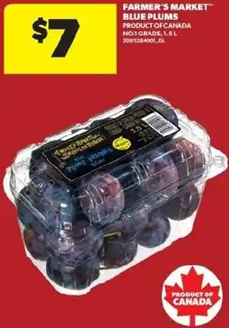 Real Canadian Superstore Farmer's Market blue plums offer
