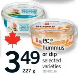 Fortinos pc hummus or dip offer