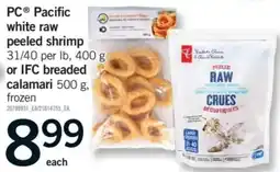 Fortinos pc peeled raw shrimp offer