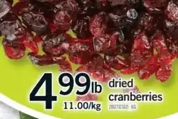 Fortinos dried cranberries offer