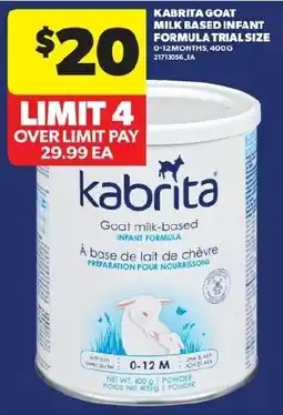 Real Canadian Superstore Kabrita goat milk based infant formula trial size offer